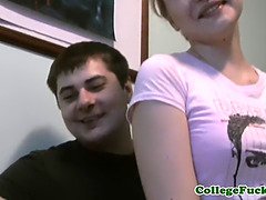 Ambi and Andrea pussyfucking at dorm party